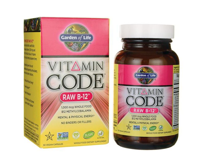 Garden of Life Vitamin B Vitamin Code Raw B-12 Capsule 30ct.