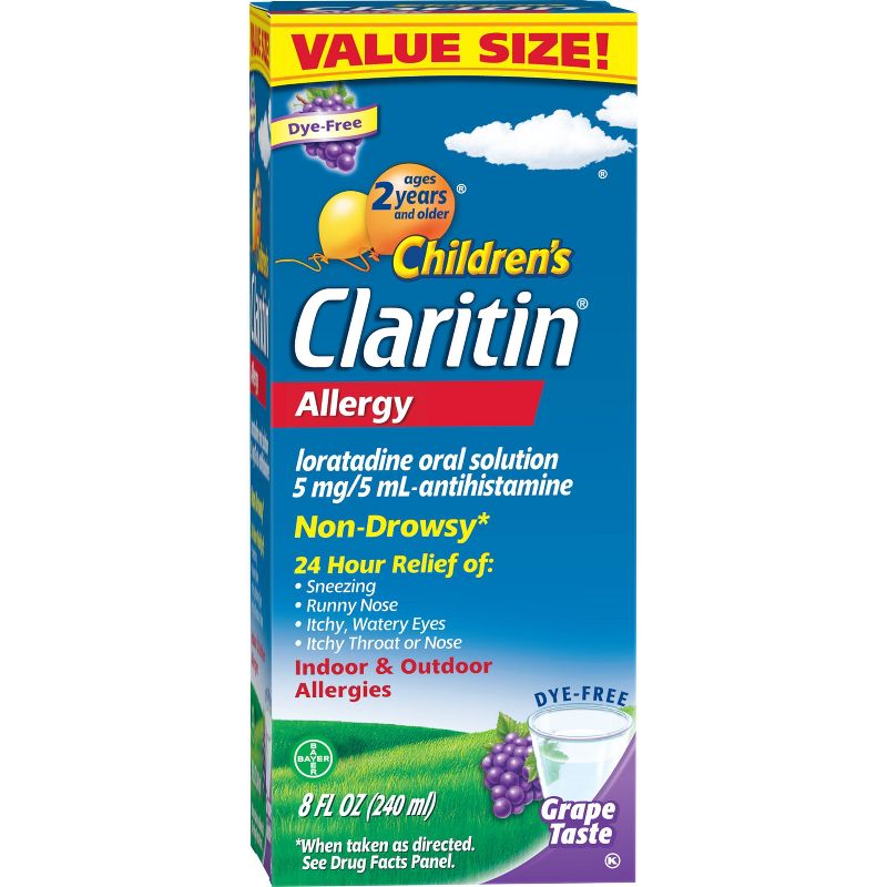 Children's Claritin 24 Hour Allergy Relief Liquid - Grape - Loratadine - 8 fl oz