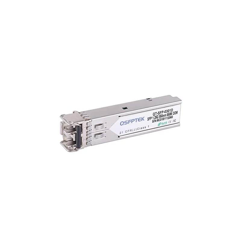 Gigabit SFP Module 1000BASE-SX 850nm DDM Multimode LC Mini-GBIC 1GBase-SR SFP Transceiver for Arista SFP-1G-SX, up to 550m