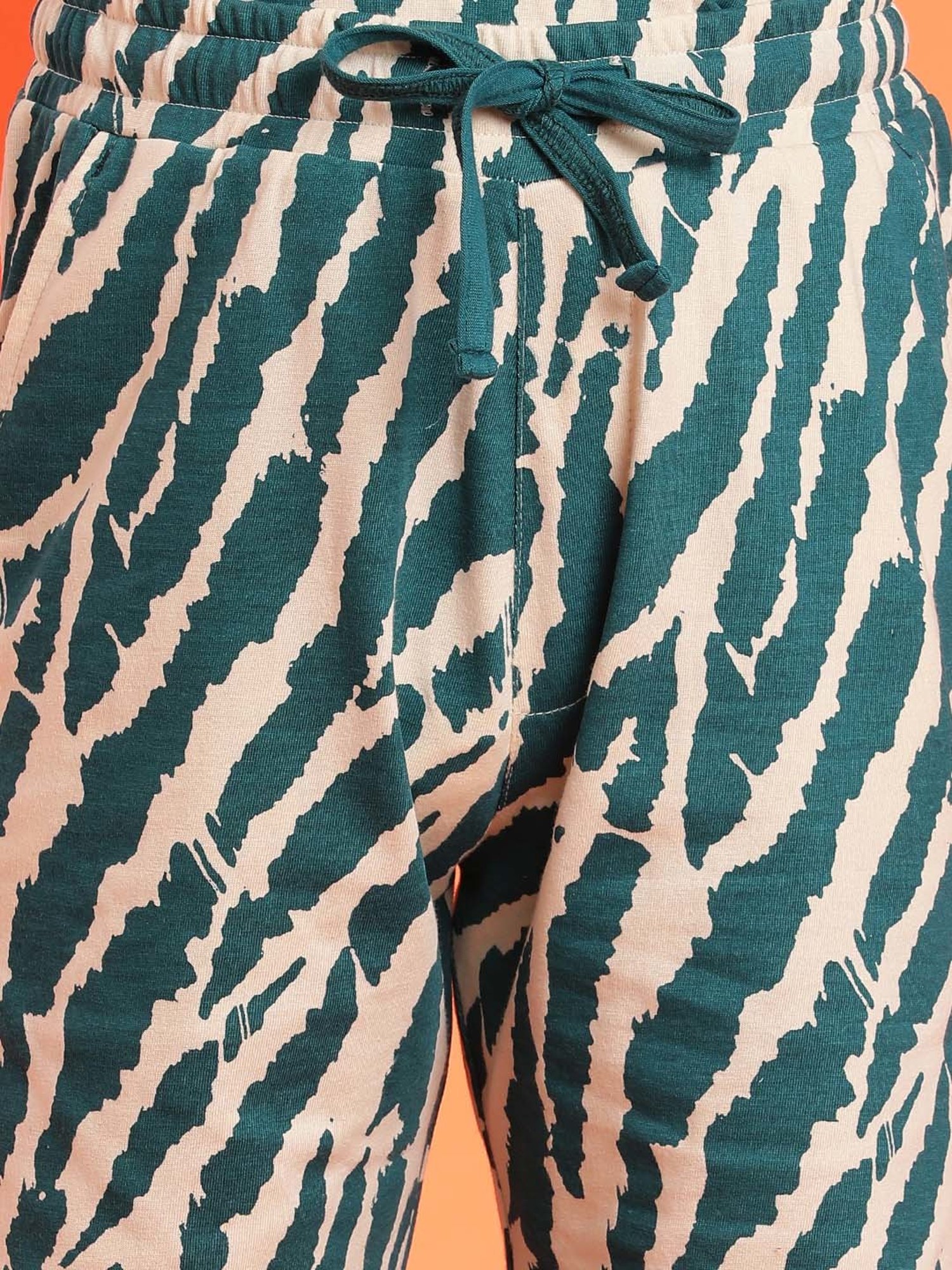 Lil Tomatoes Kids Teal Blue & Cream Printed T-Shirt Set