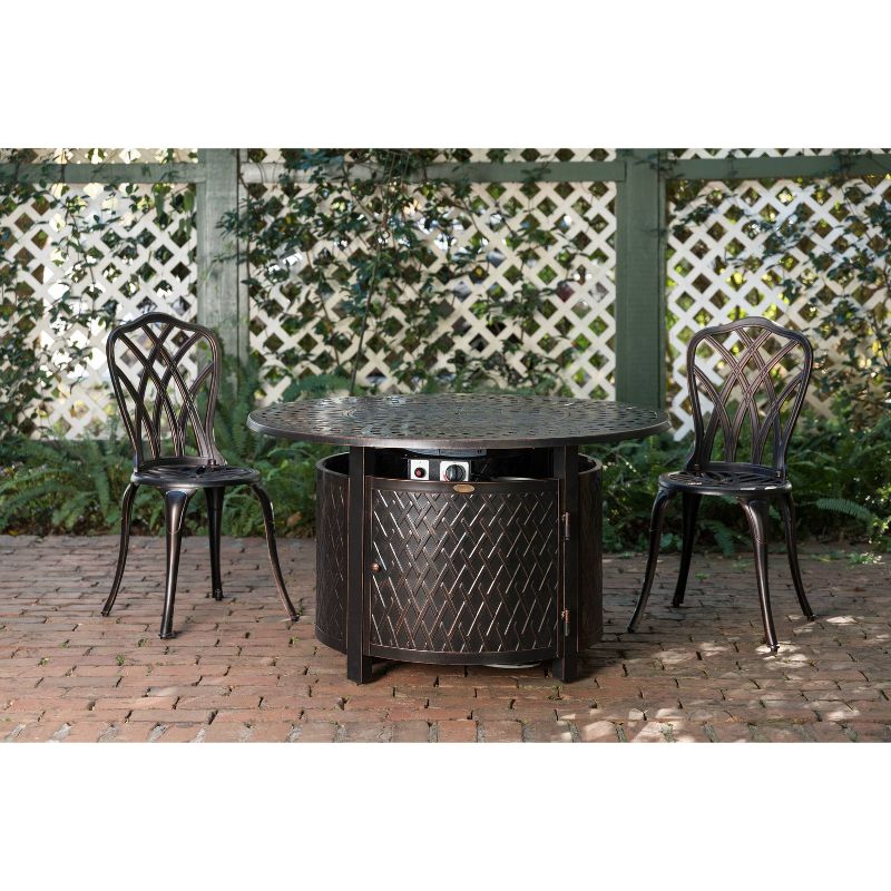 Verona Aluminum Round LPG Fire Pit - Fire Sense