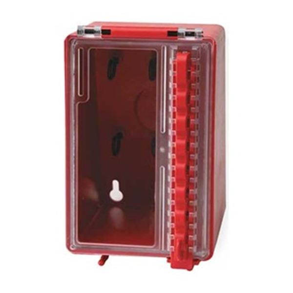 Group Lockout Box, 8 Locks Max, Red