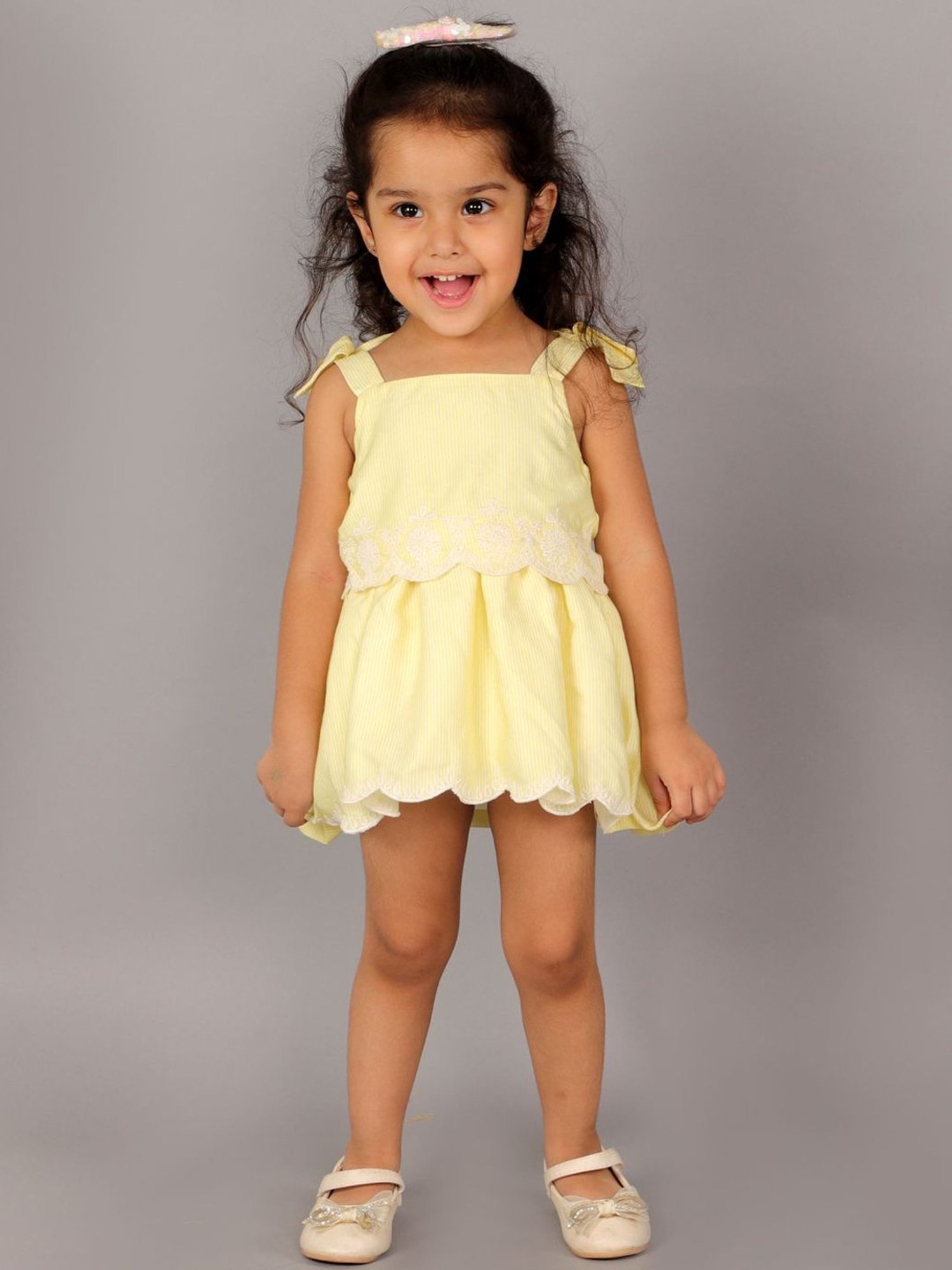 KidsDew Kids Yellow Striped Dress