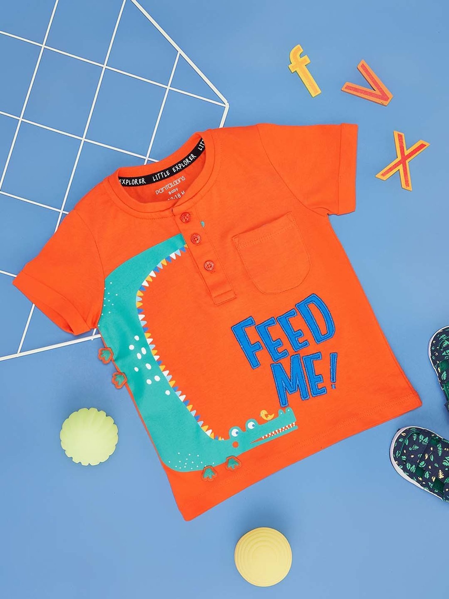 Ed-a-Mamma Baby Green Printed T-Shirt