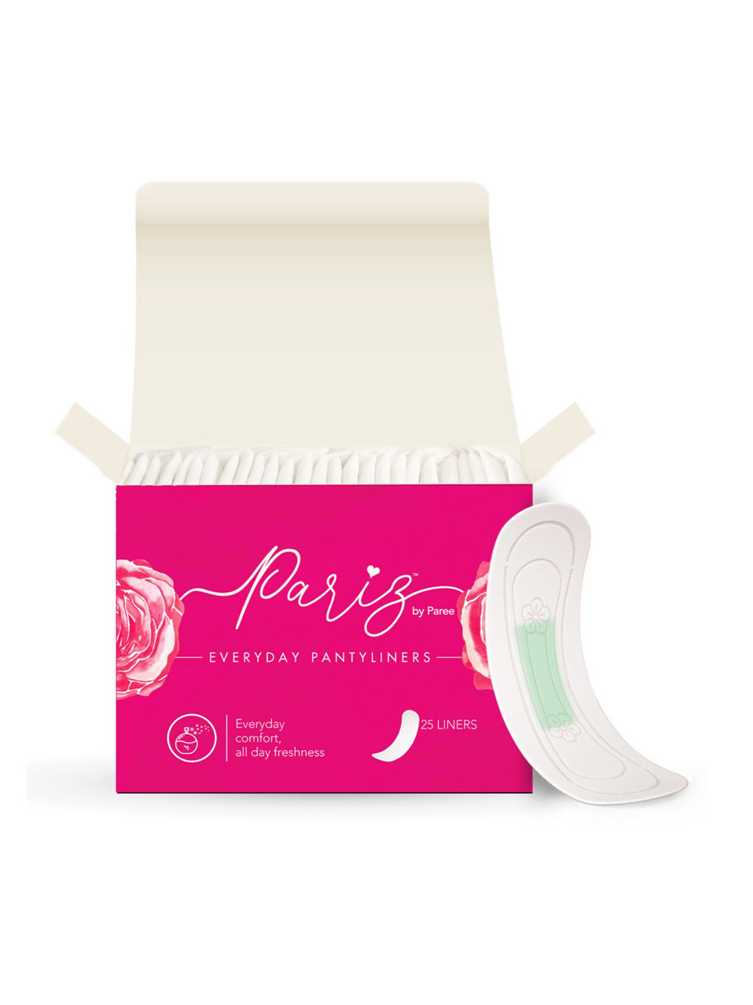 Paree Prima Ultra-Thin Pantyliners for Women - 25 Pcs
