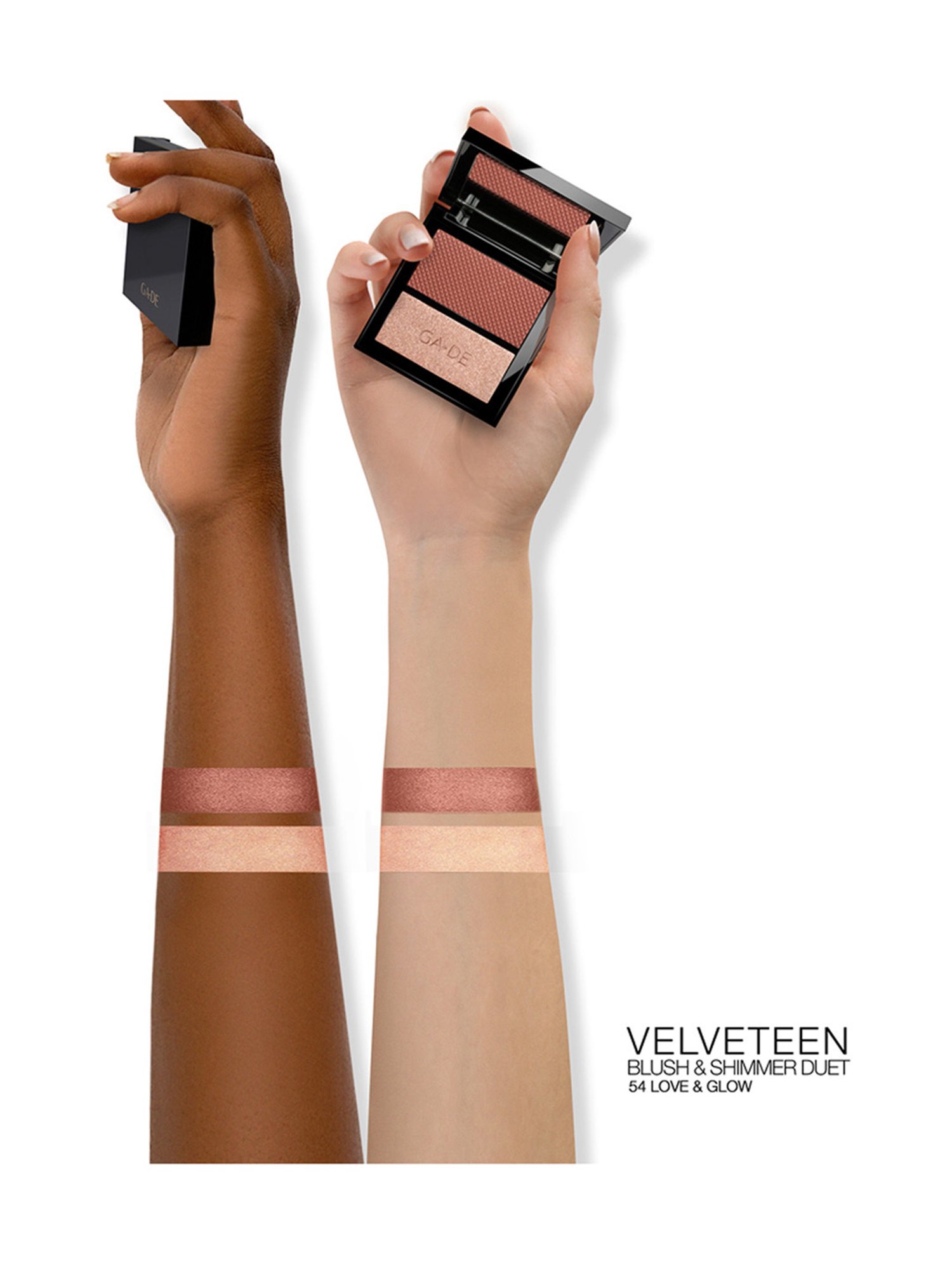 GA-DE Velveteen Blush & Shimmer Duet 54 Love & Glow - 7.4 gm
