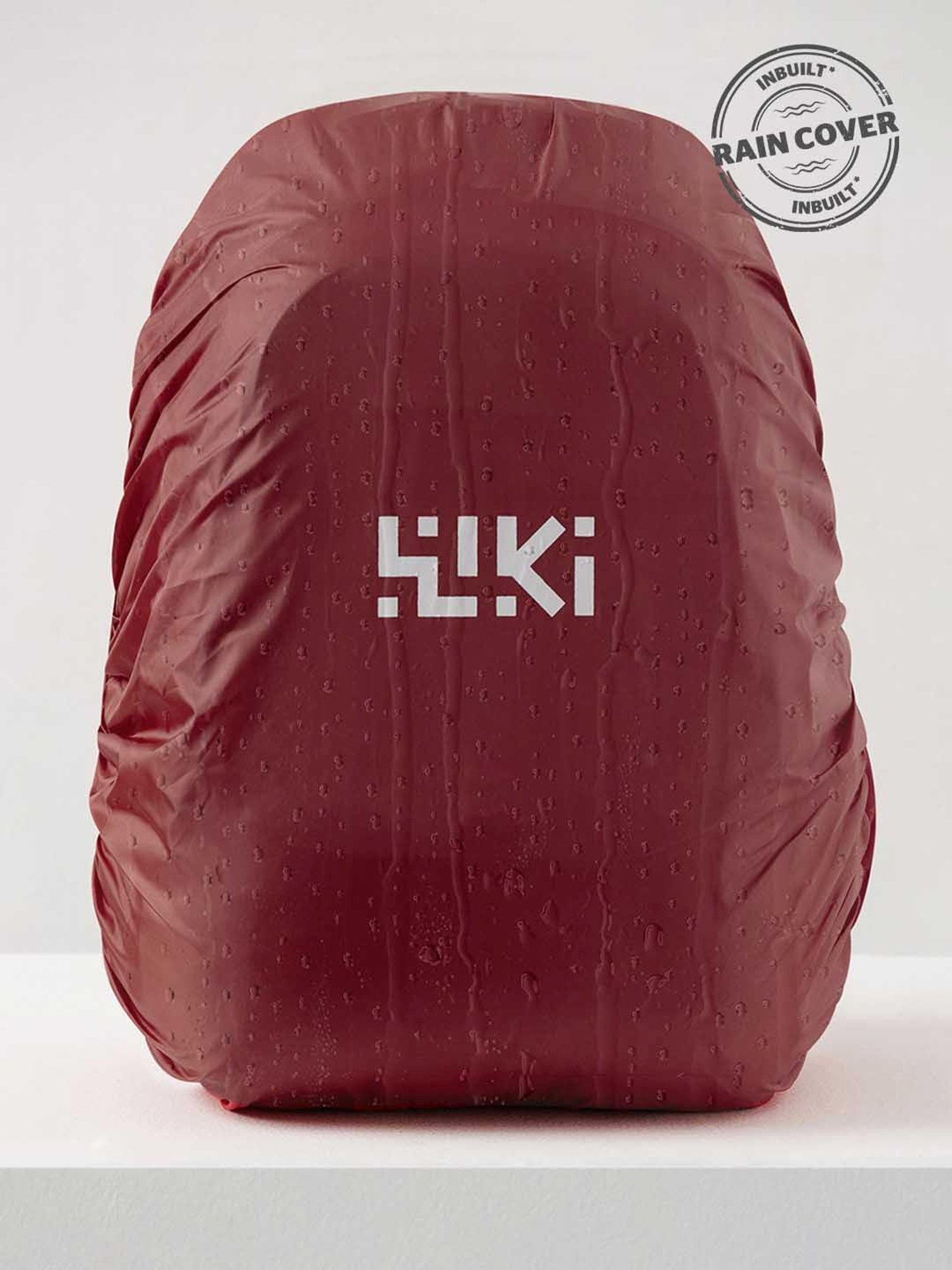 Wiki Back to School 5 Red Polyester Printed Backpack - 40 Ltrs