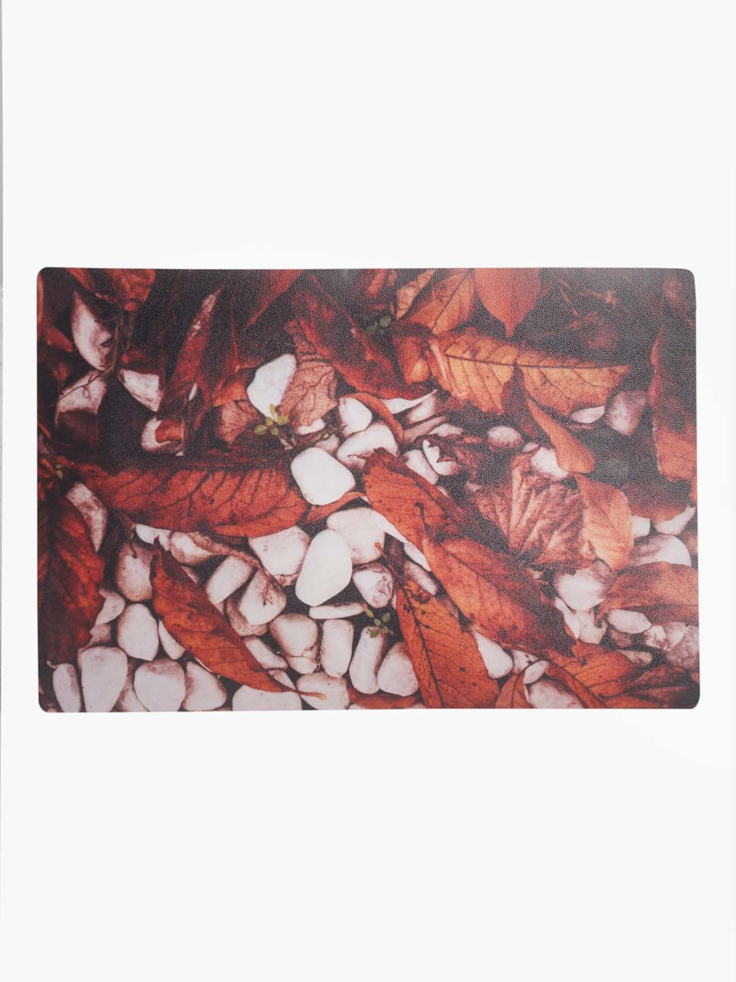 HOSTA HOMES Brown & White PVC Anti-Skid Door Mat - Set of 1