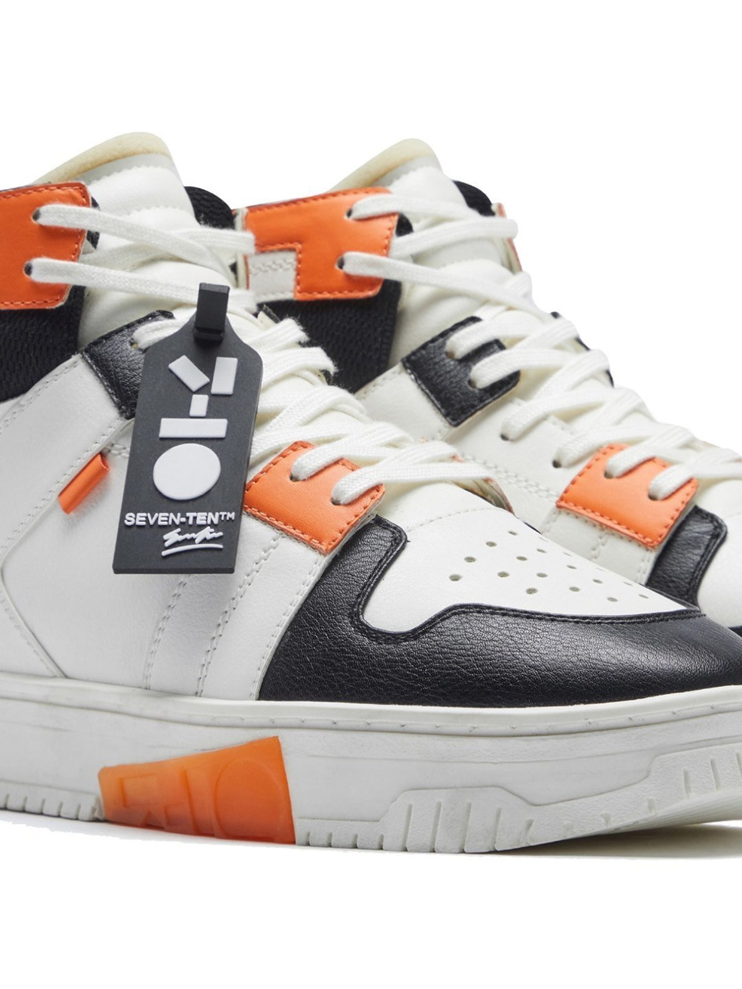 7-10 Men's White & Black Elevate Street Sneakers