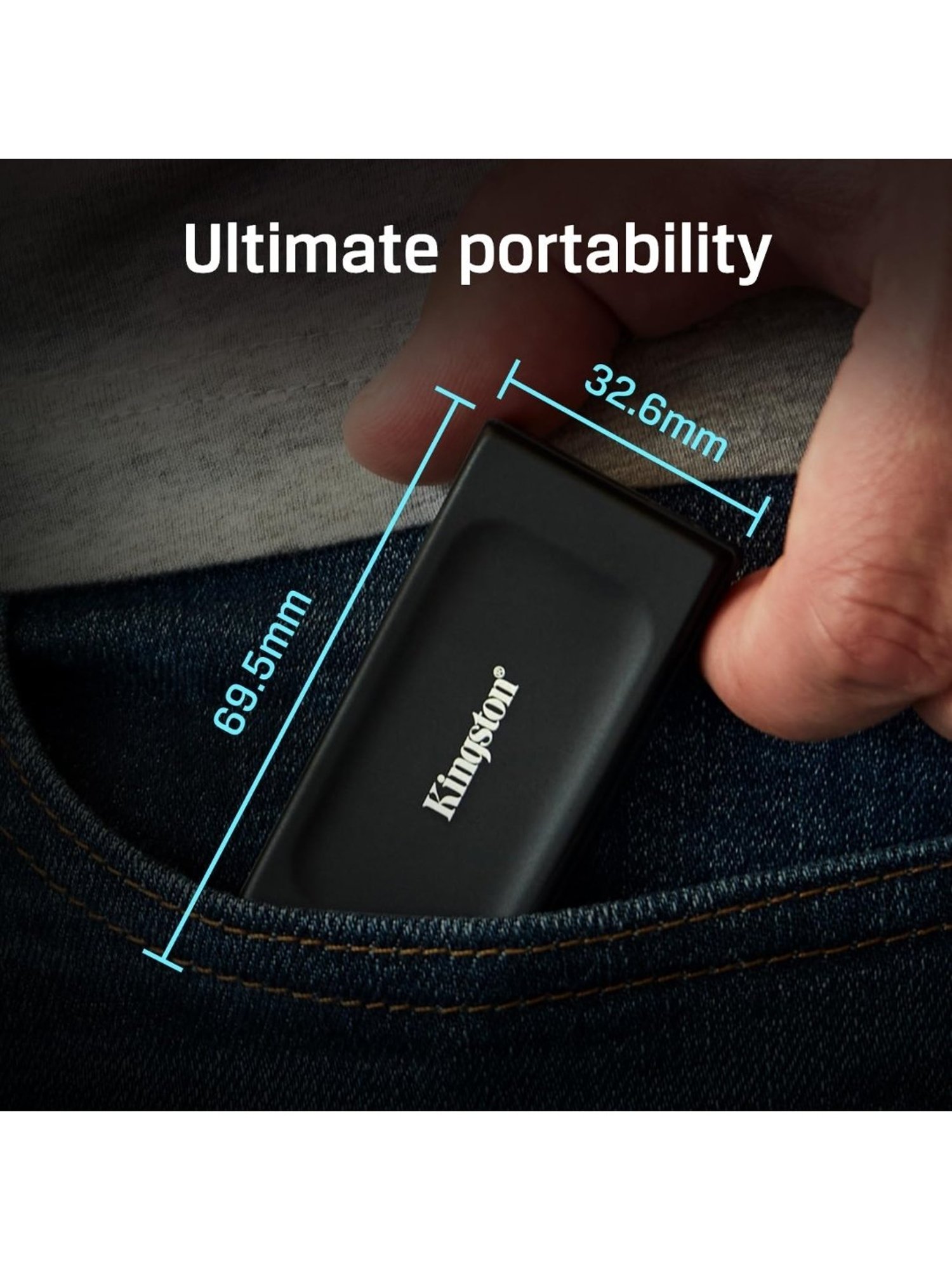 Crucial X6 Portable USB 3.2 1TB External SSD (CT1000X6SSD9, Black)