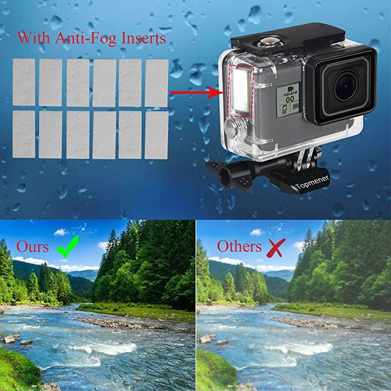 Waterproof Housing Case for GoPro Hero 7 6 5 2018 Black Action Camera Accessories HD Dive Case Underwater Protective Shell Anti-Scratch with Anti-Fog Insert, Thumbscrew and Lens Cap-147ft