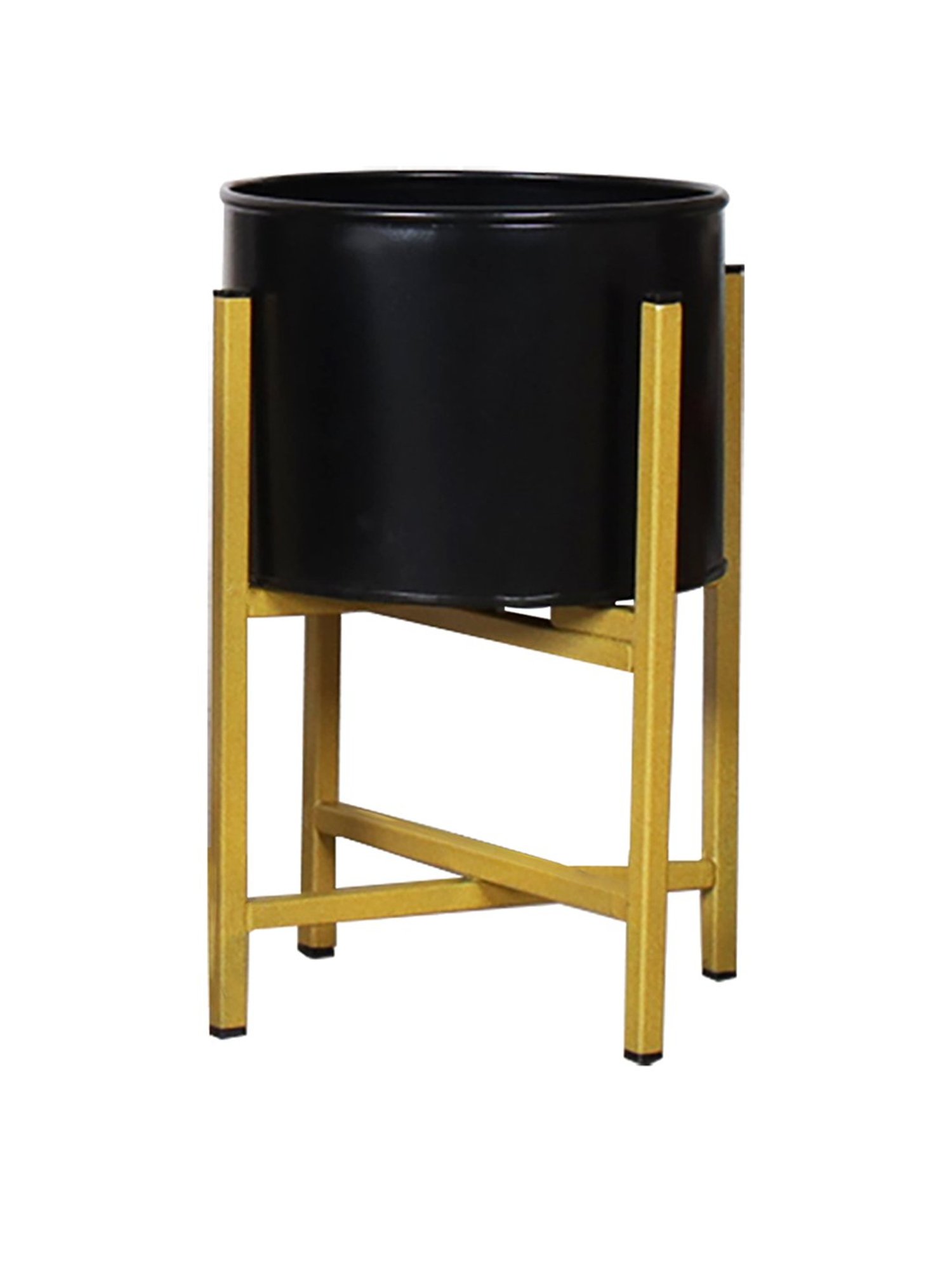 Homesake Gold Metal Medium Planter with Stand