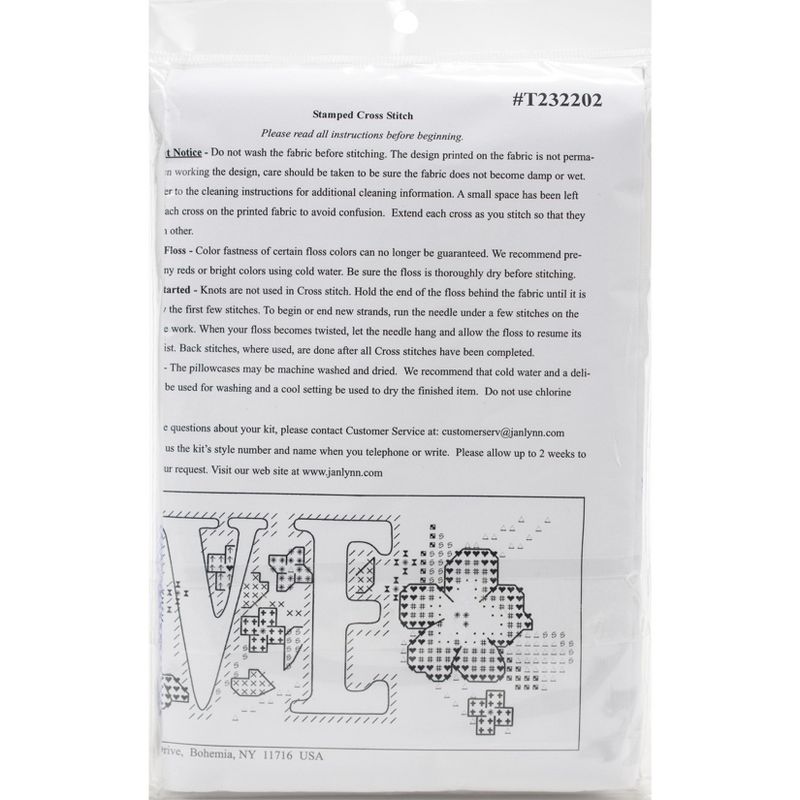 Tobin Stamped For Embroidery Pillowcase Pair 20"X30"-Love