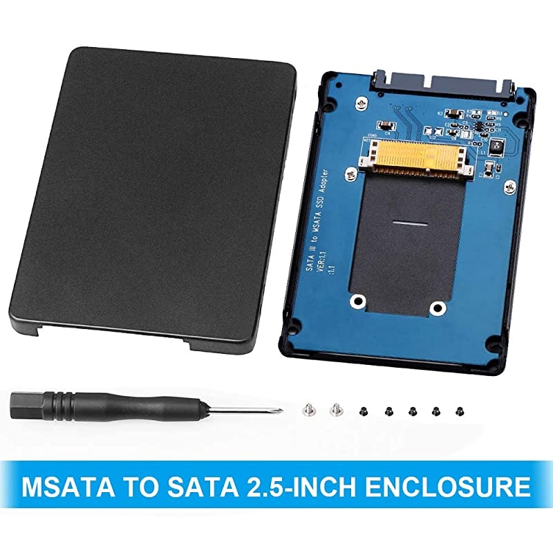 to SATA Enclosure to 25 SATA Adapter with Aluminum CaseSATA SSD Hard Drive to 25 Inch SATA 30 Converter with Case