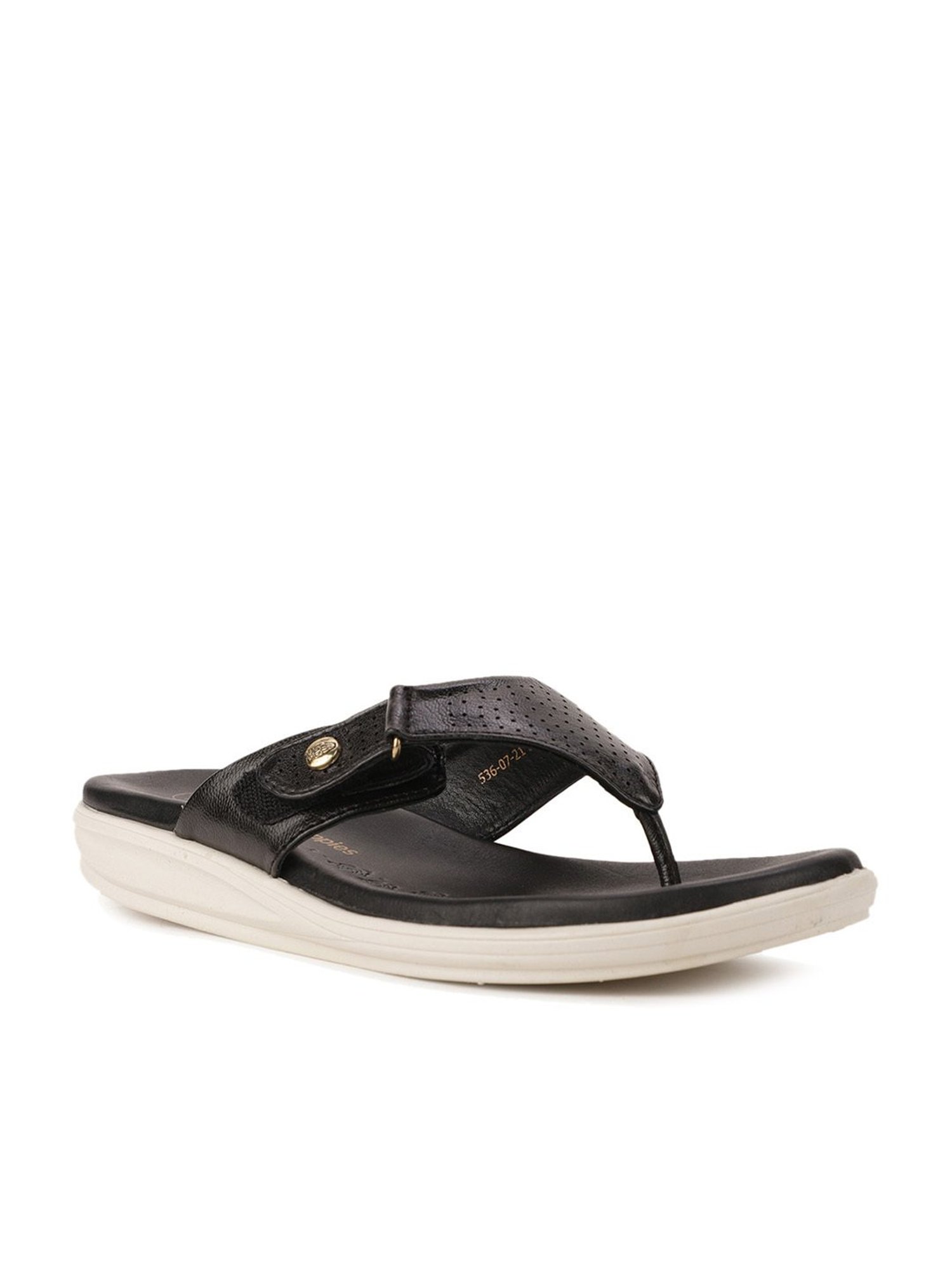 Hush Puppies by Bata Women's Black Thong Wedges