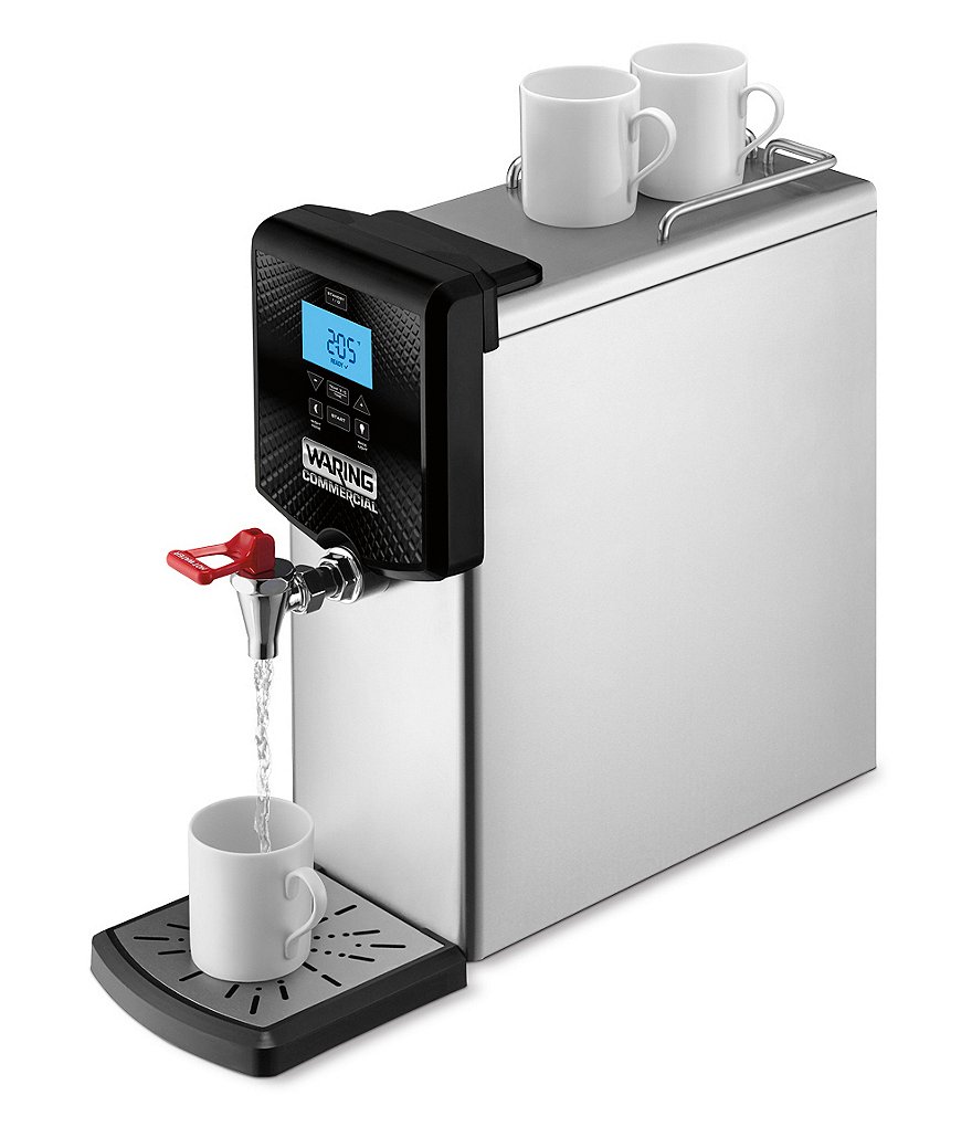 Waring Commercial 3-Gallon Countertop Stainless Steel Auto-Refill Programmable Hot Water Dispenser with LCD Display, 120V