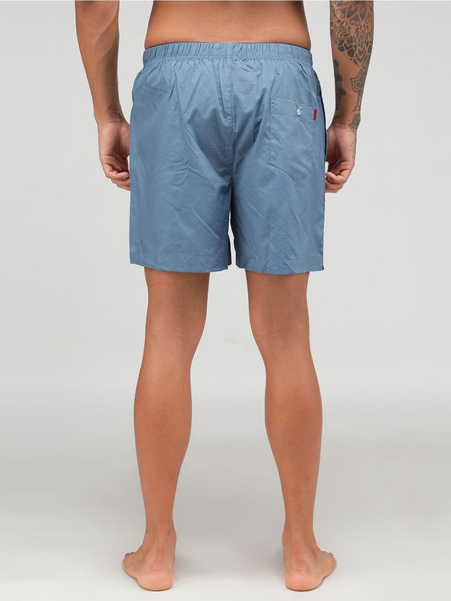 Zoiro Malibu Blue Cotton Regular Fit Printed Boxers