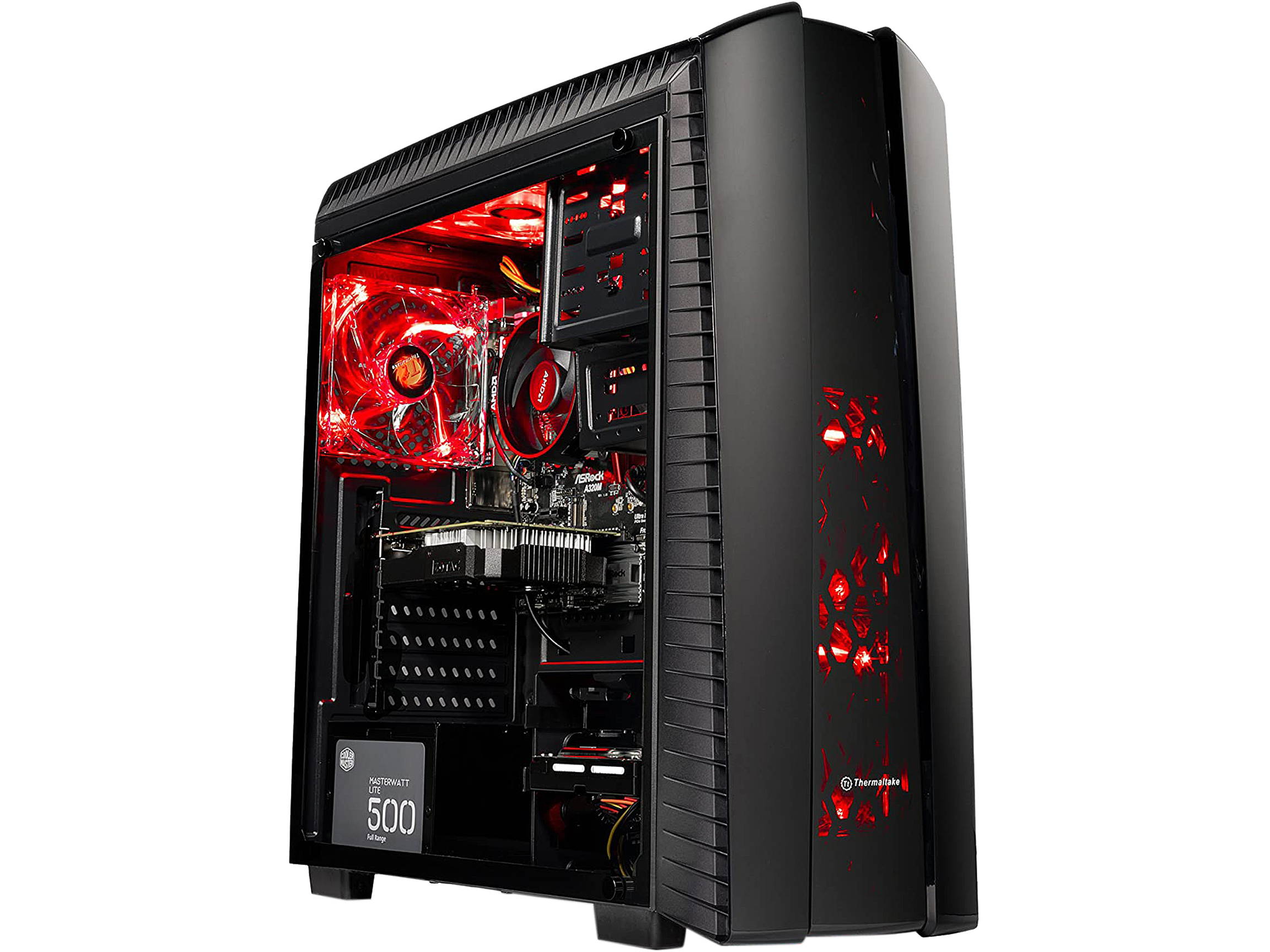 Skytech Gaming Shadow II Gaming Computer Desktop PC - AMD Ryzen 5 1400, GTX 1050 Ti 4 GB, 1 TB HDD, 16 GB DDR4 3000, Windows 10 Home (Refurbished)