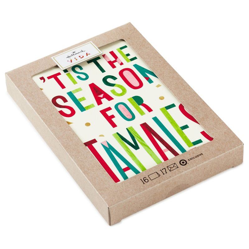 16ct Hallmark Vida Tis The Season Boxed Cards