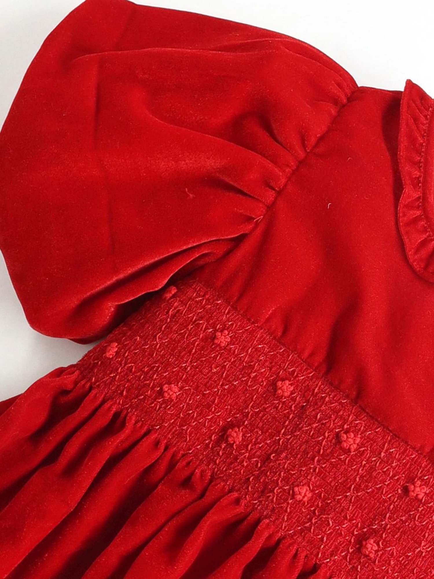 Cherry Crumble By Nitt Hyman Kids Red Embroidered Dress