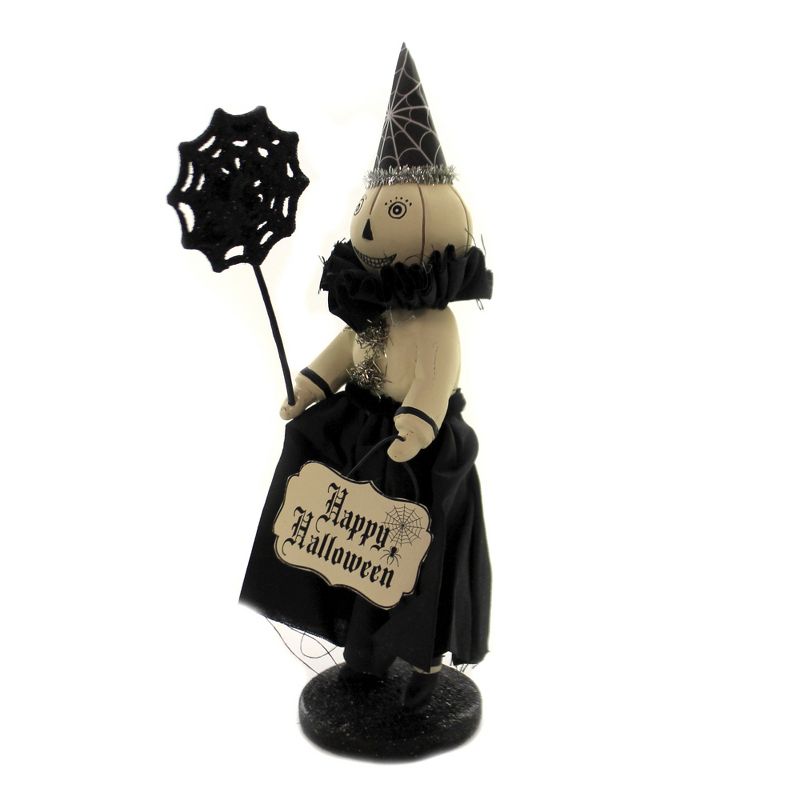 Heather Myers 9.0" Pumpkinetta Pumpkin Head Spider Web  -  Decorative Figurines