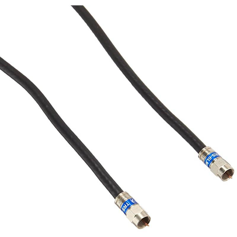 50ft Weather Seal Quad Shield Outdoor 3GHZ RG6 Coaxial Cable 75 Ohm Satellite TV or Broadband Internet Anti Corrosion Brass Connector RG6 Fittings Assembled in USA by