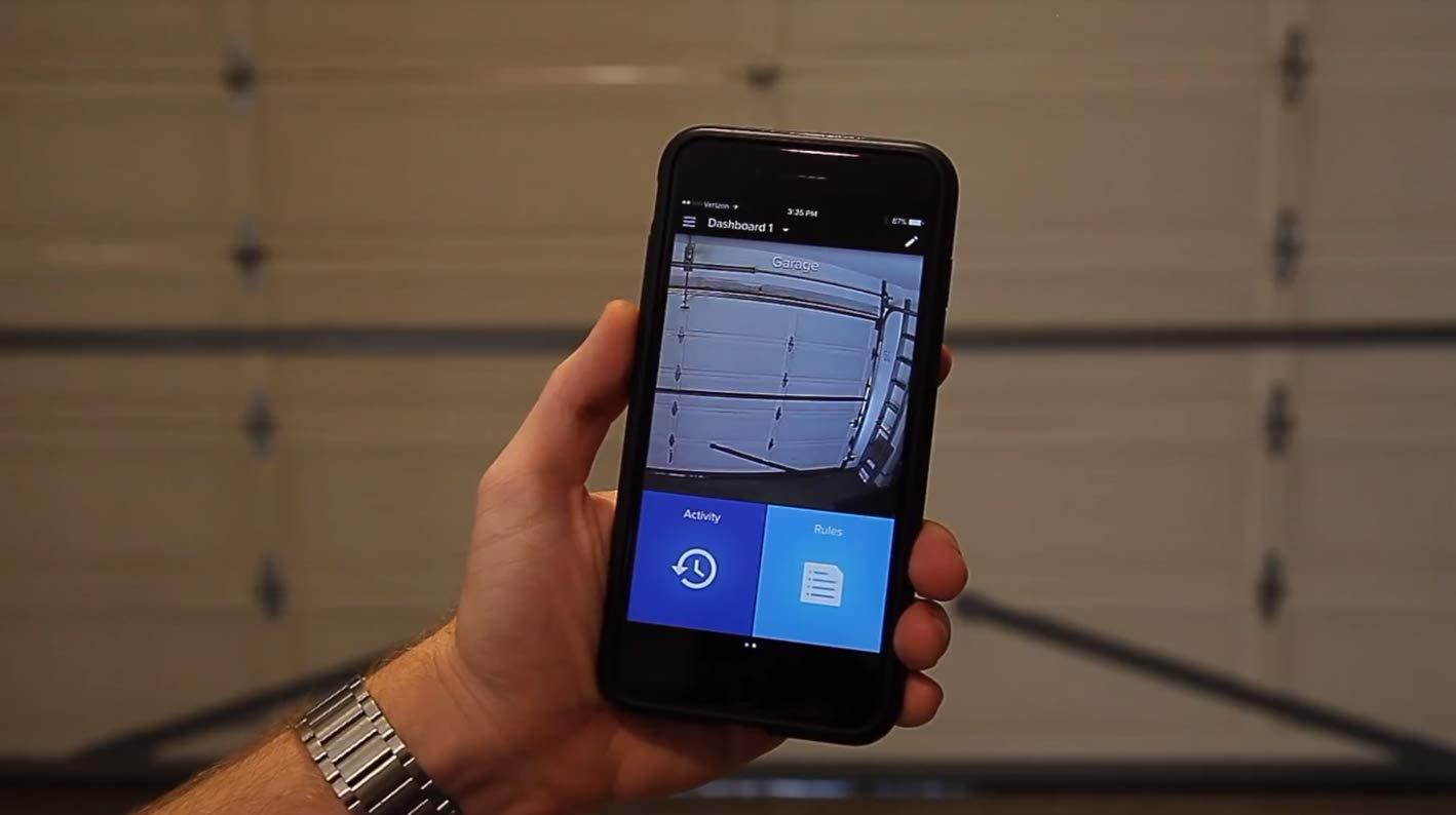 Momentum NIRO Wi-Fi Garage Door Opener with Camera and Smartphone Control | Motion Zone Detection, 2-Way Audio, Open/Close/Live Video/Free Cloud Storage, Remote Control with iPhone or Android | Black