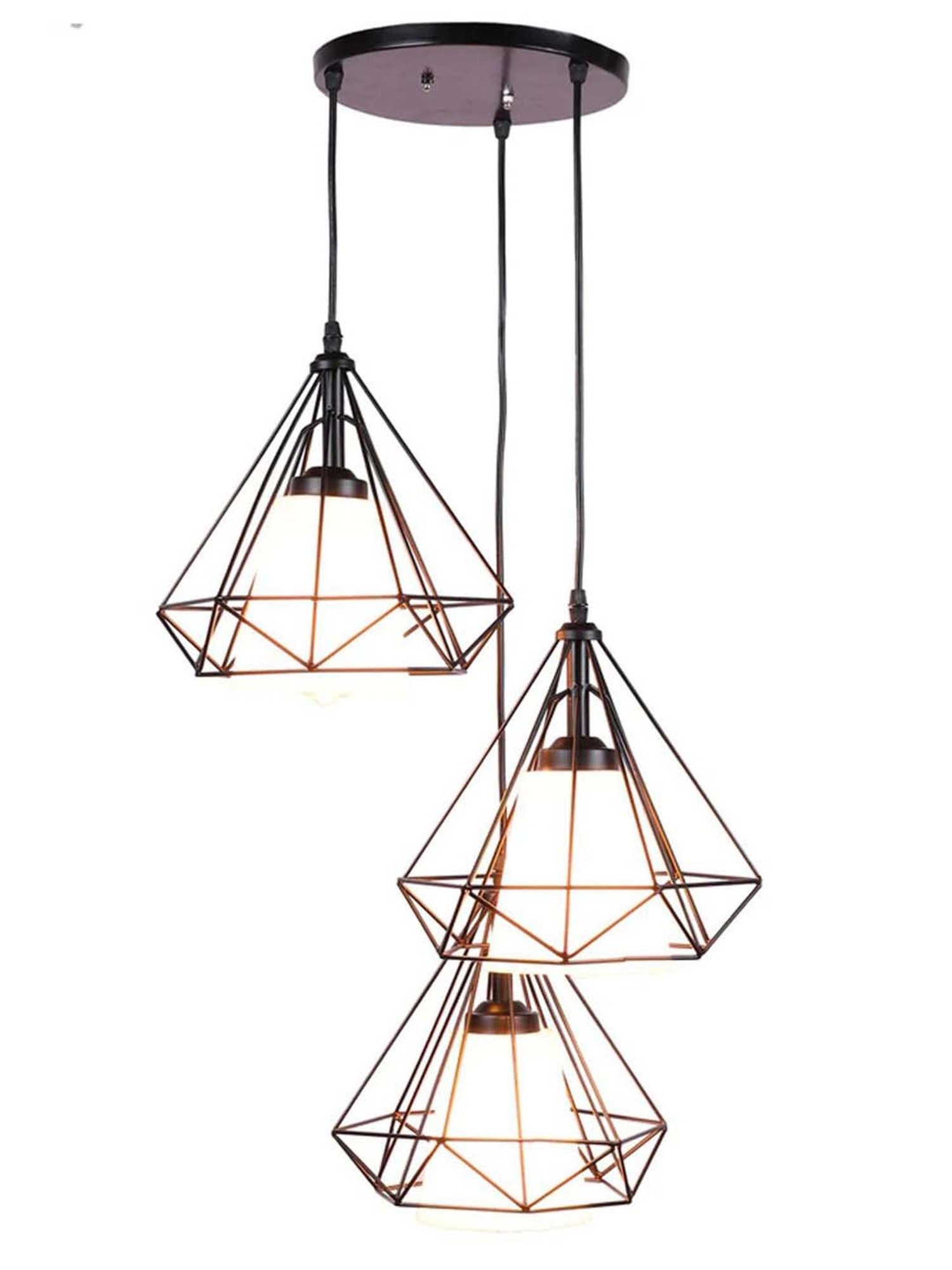 DecorativeRay White & Black Hanging Light - Set of 1