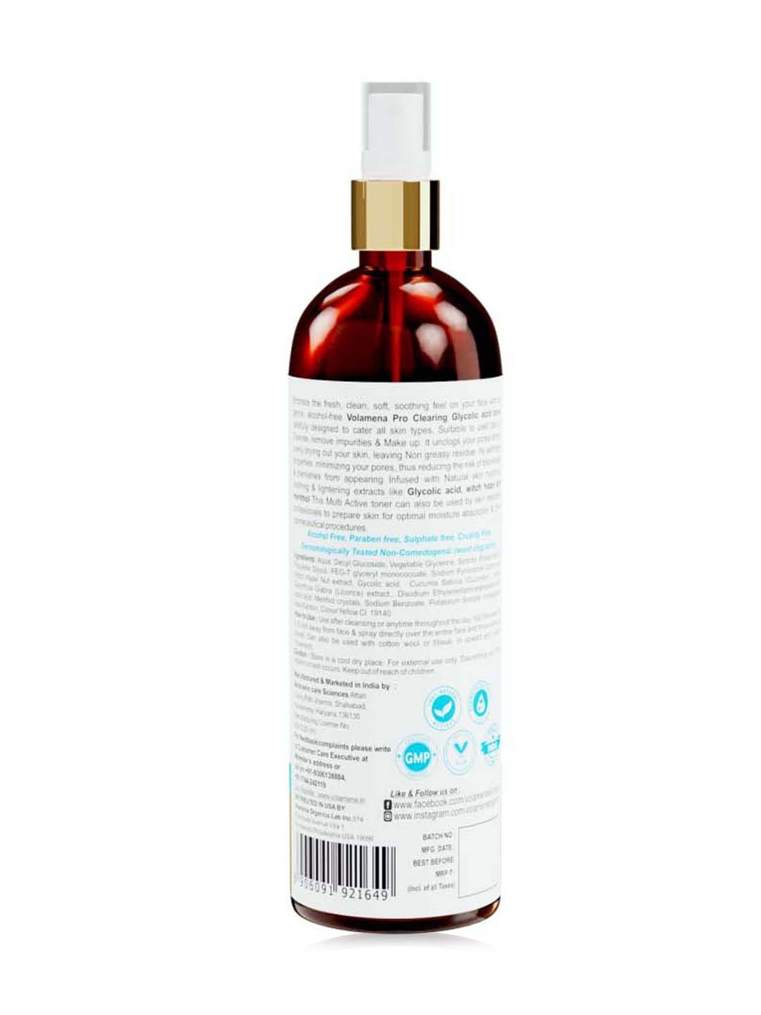 Volamena Pro Clearing Glycolic Acid Face Toner - 200 ml