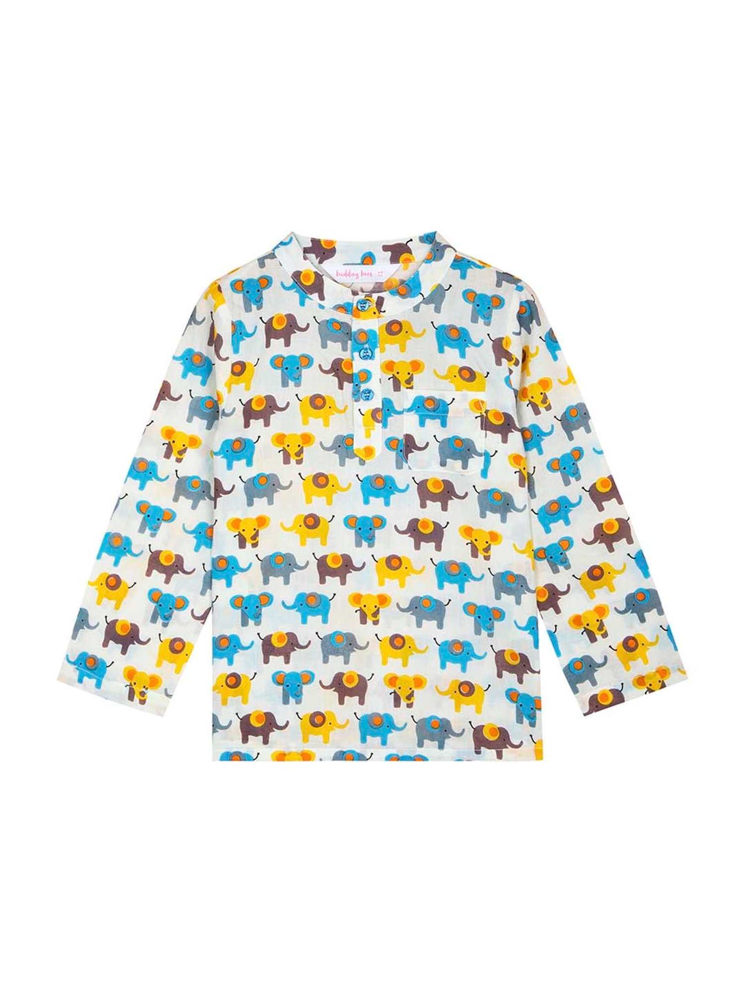 Budding Bees Boys Multicolor Cotton Printed Full Sleeves Shirt Set