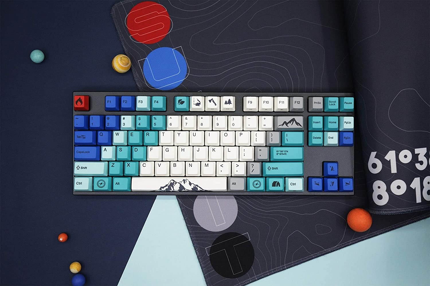 Varmilo VA87M Summit White LED TKL Dye Sub PBT Mechanical Keyboard (Cherry MX Red)