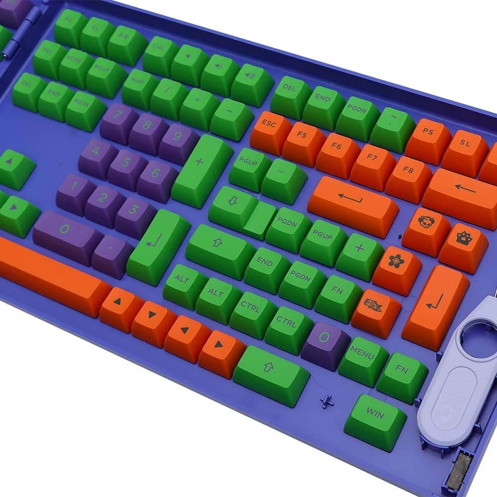 AKKO World Tour-Tokyo 114 Keys OEM Cherry Profile PBT Keycaps Set with AKKO EVA-01 158 Keys ASA Profile Full Keycaps Set