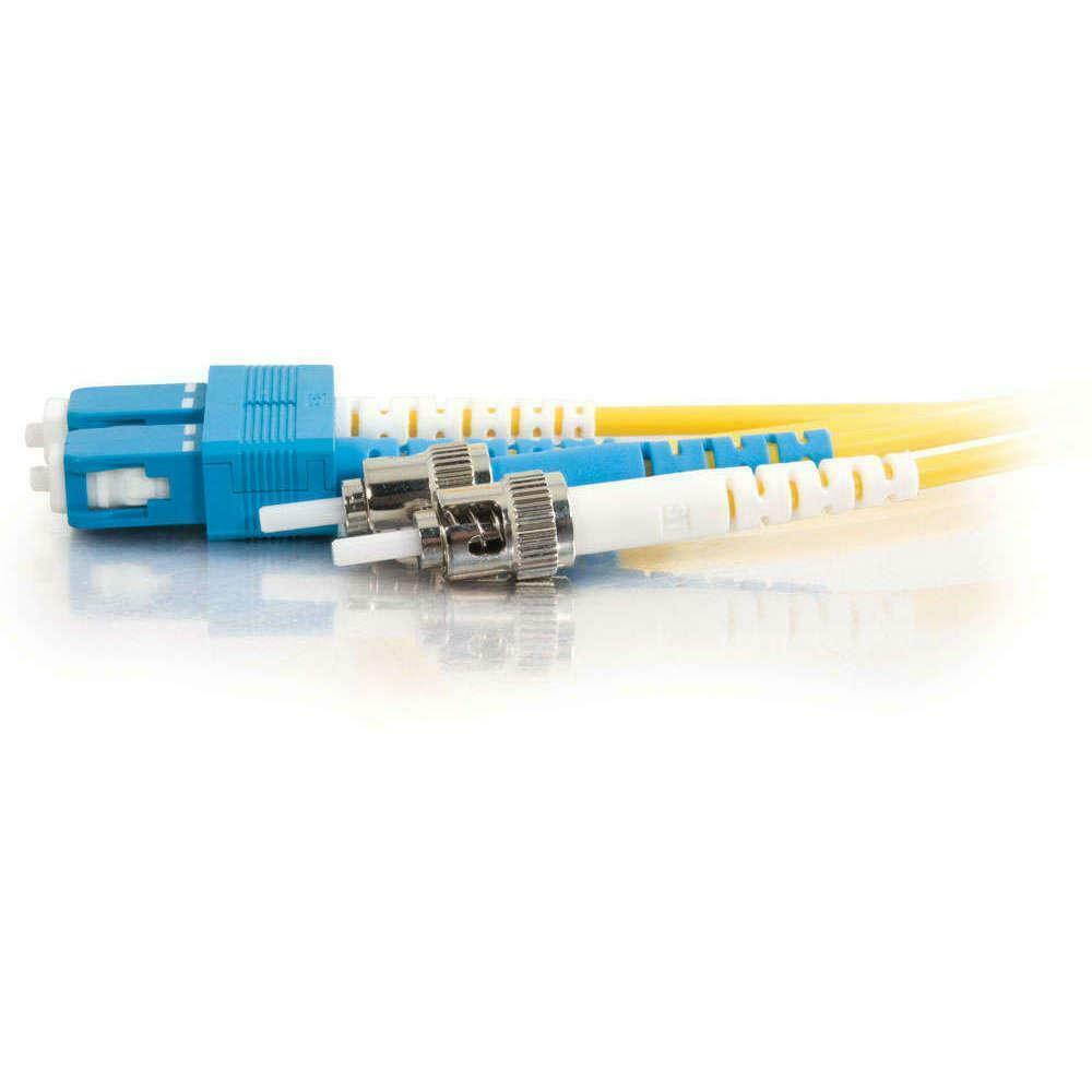 C2G-1m SC-ST 9/125 OS1 Duplex Singlemode PVC Fiber Optic Cable - Yellow