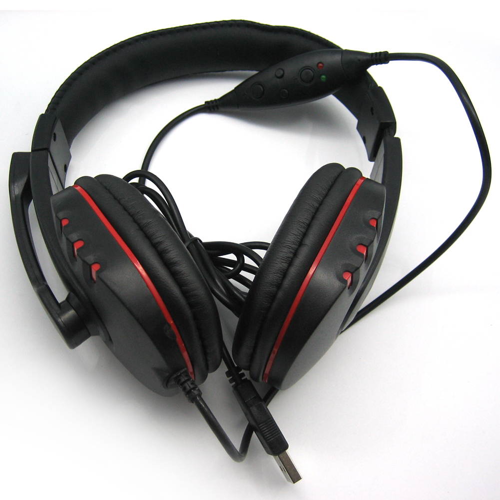 2.0m Wired USB 2.0 HIFI Stereo Gaming Headset Earphone for Computer PC PS3 with Microphone