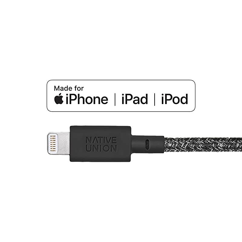Key Cable - Ultra-Strong Reinforced [MFi Certified] Durable Lightning to USB-A High Speed Charging Cable with Key Fob Compatible with iPhone/iPad (Cosmos)