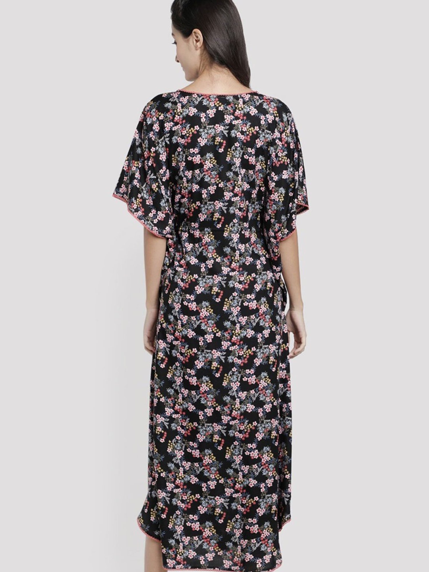 Dusk Attire Black Midnight Garden Kaftan