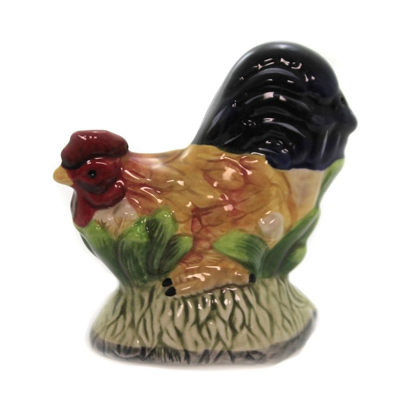 Tabletop 4.75" Rooster Salt/Pepper Farm Bird Feathers Cosmos Gifts Corp.  -  Salt And Pepper Shaker Sets