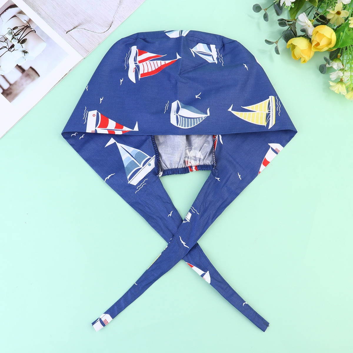 1Pc Printed Pattern Cotton Cap for Dentist Dentistry Cap Operation Cap Beauty Salon Headgear (Y3)