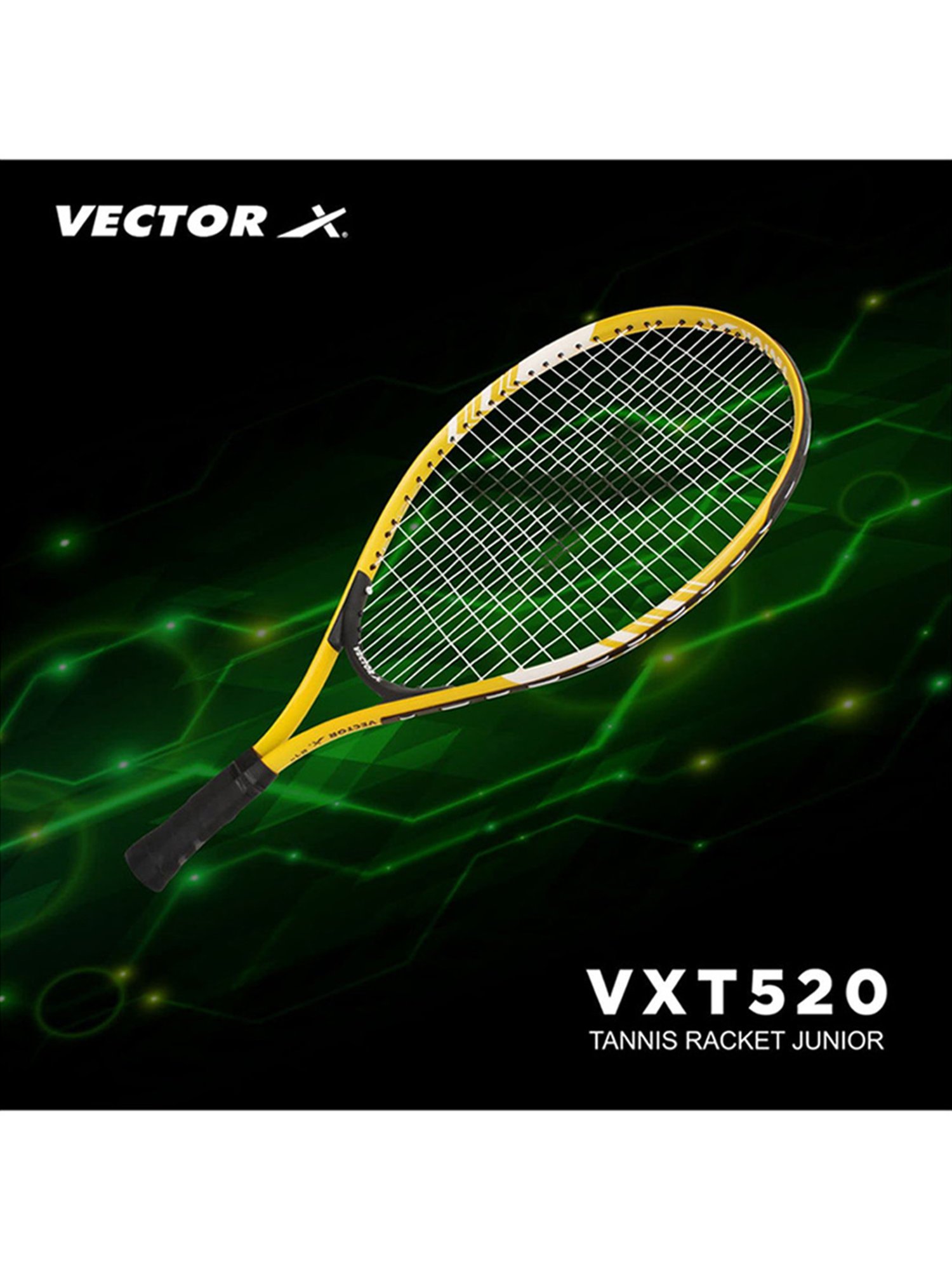 Vector X Vxt 520 Tennis Racquet (Mustared Yellow) Size - 21inch