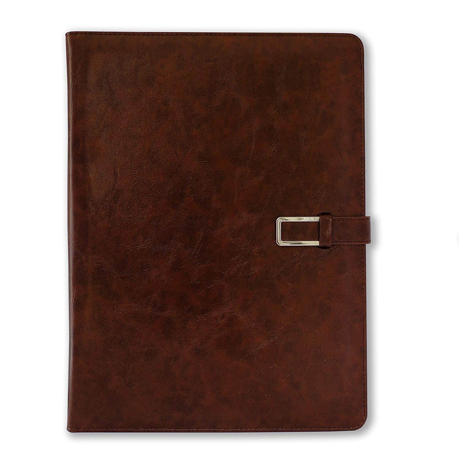 Professional Business Padfolio/Resume Portfolio Folder with Letter Size Writing Pad, Premium Leather Look and Feel
