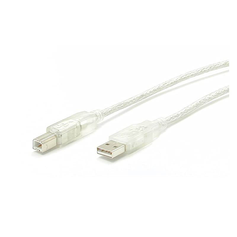 com 10 ft Transparent USB 20 Cable A to B USB Cable USB M to USB Type B M 10 ft Transparent USBFAB10T