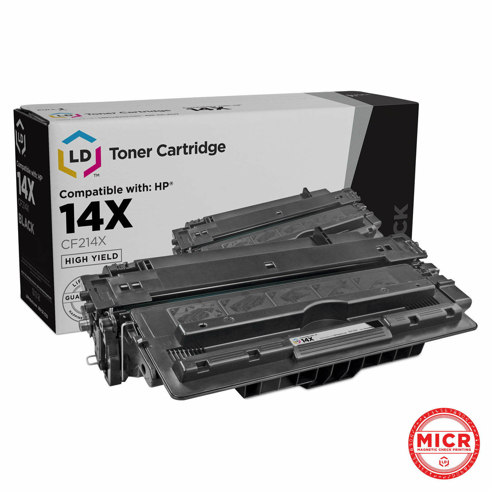 LD MICR Toner Cartridge Replacement for HP 14X CF214X High Yield