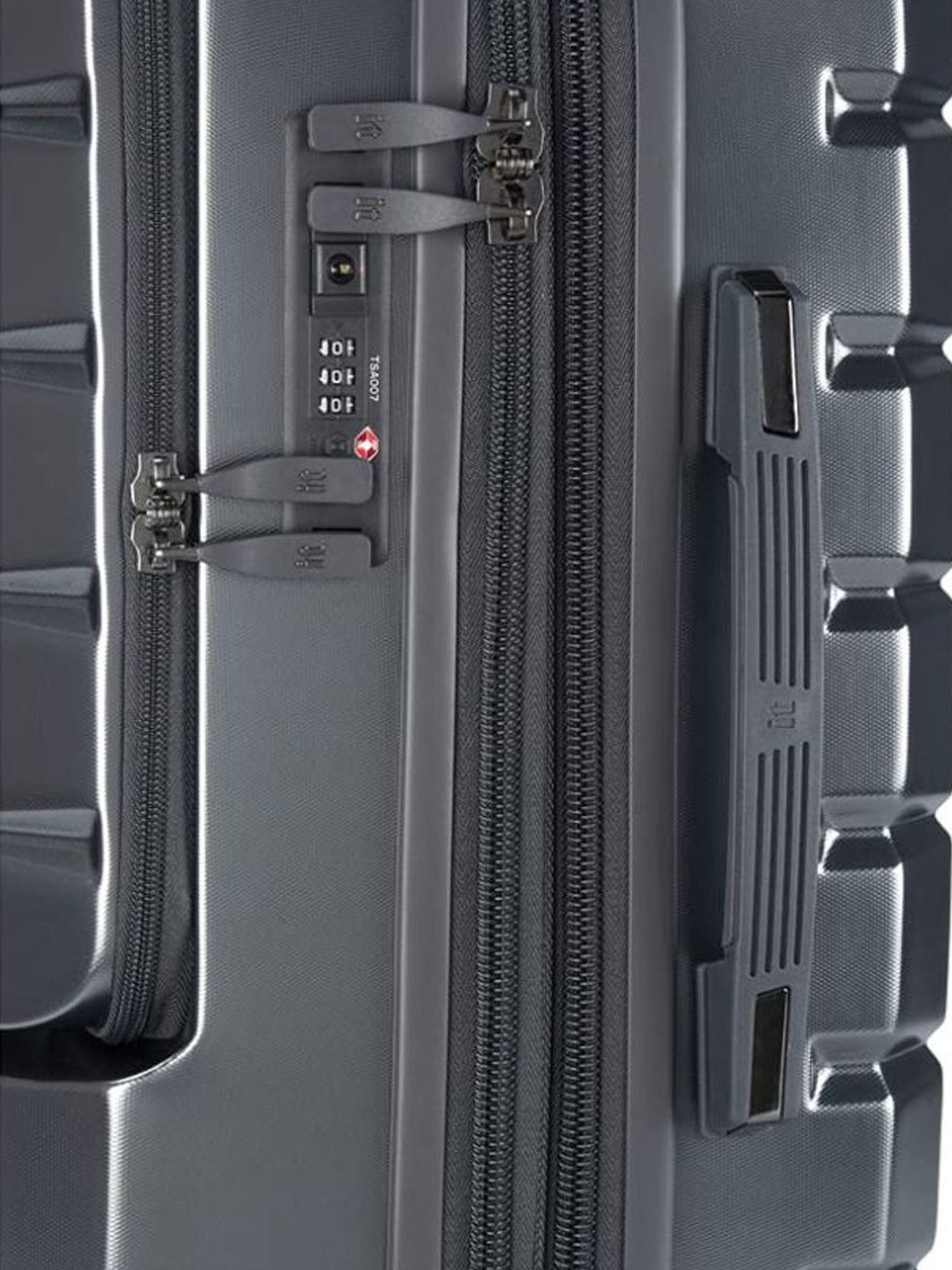 It luggage Prosperous Dark Grey Textured Large Hard Cabin Trolley Set of 2