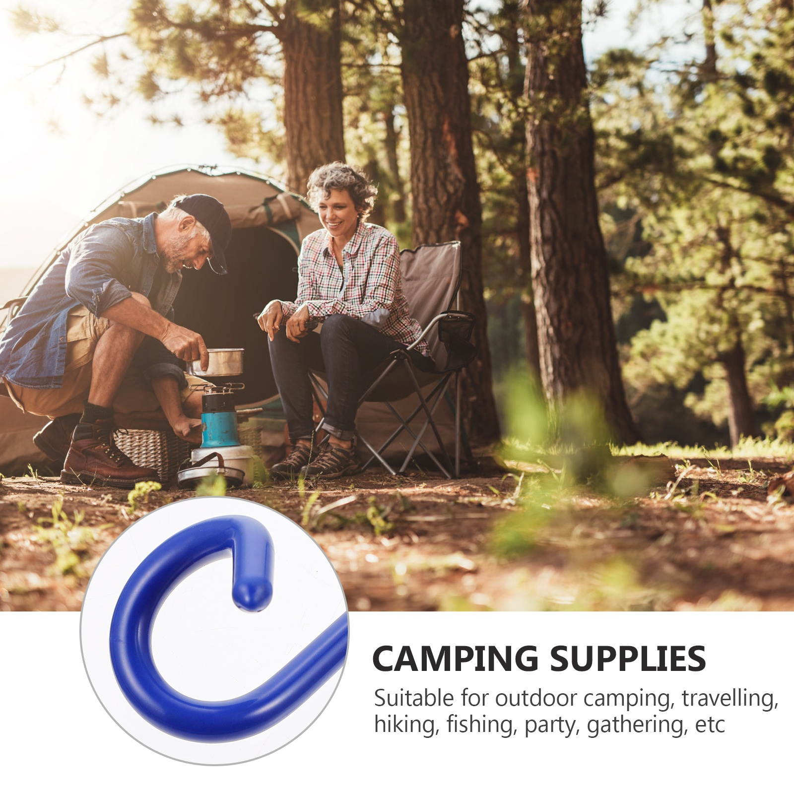 2pcs Light Hooks Durable Good Useful Fine Spiral Lamp Hanger Tent Lamp Hooks Camping Light Hooks