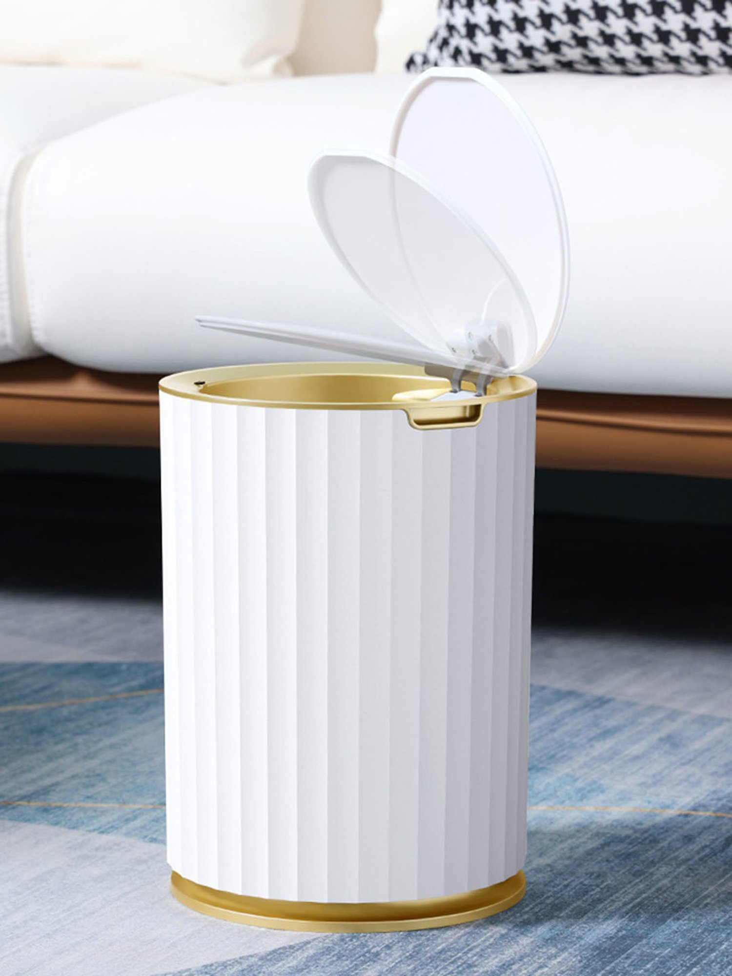 Freelance Gold Steel Set of 1 Dustbins