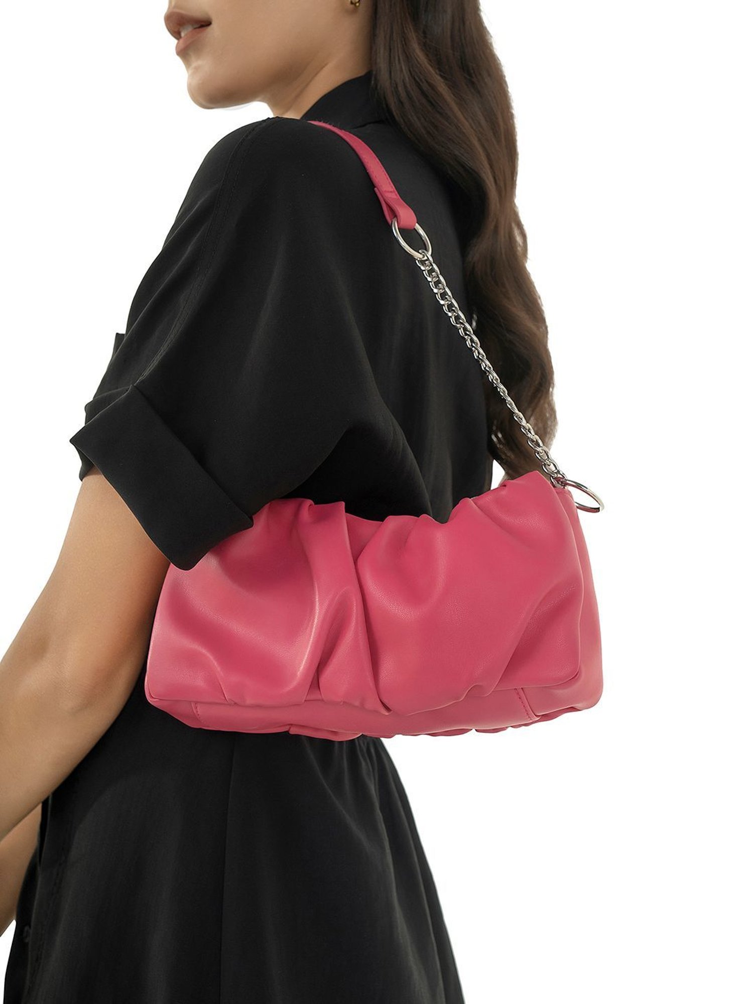 Miraggio Pink Solid Sling Bag