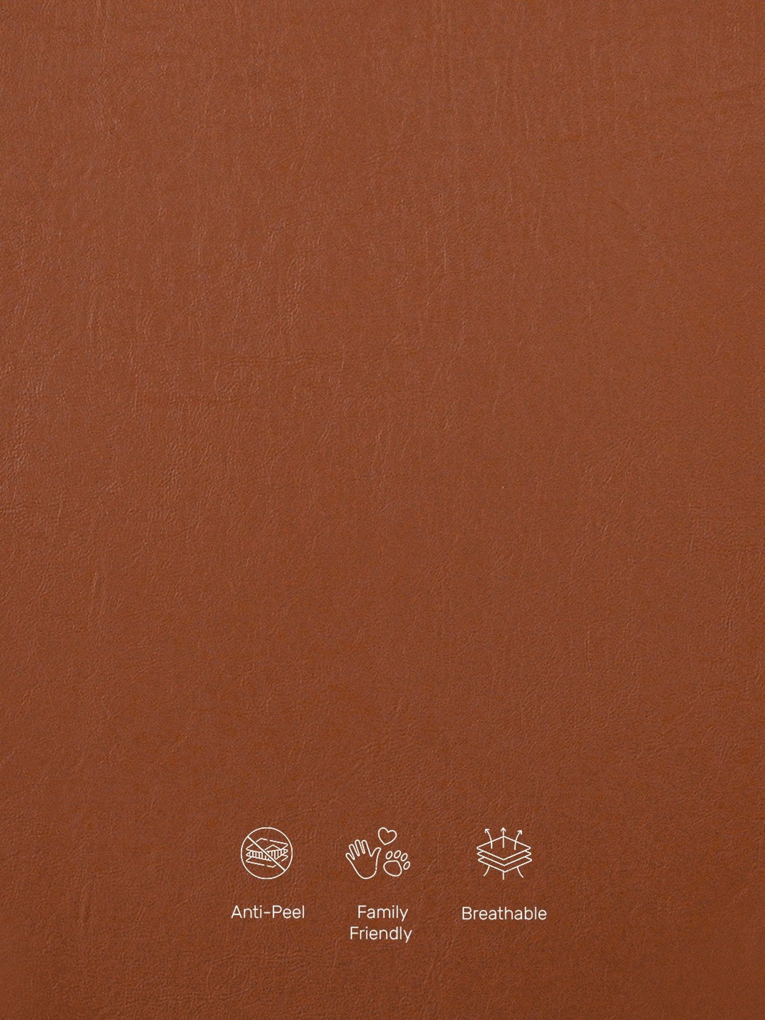 Durian Nadia Modern Cinnamon Brown Premium Leatherette 1 Seater Sofa