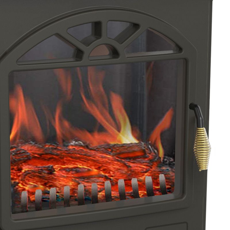 LifeSmart YH-20-2 1100 Watt Traditional Electric Infrared Heater Stove, Black