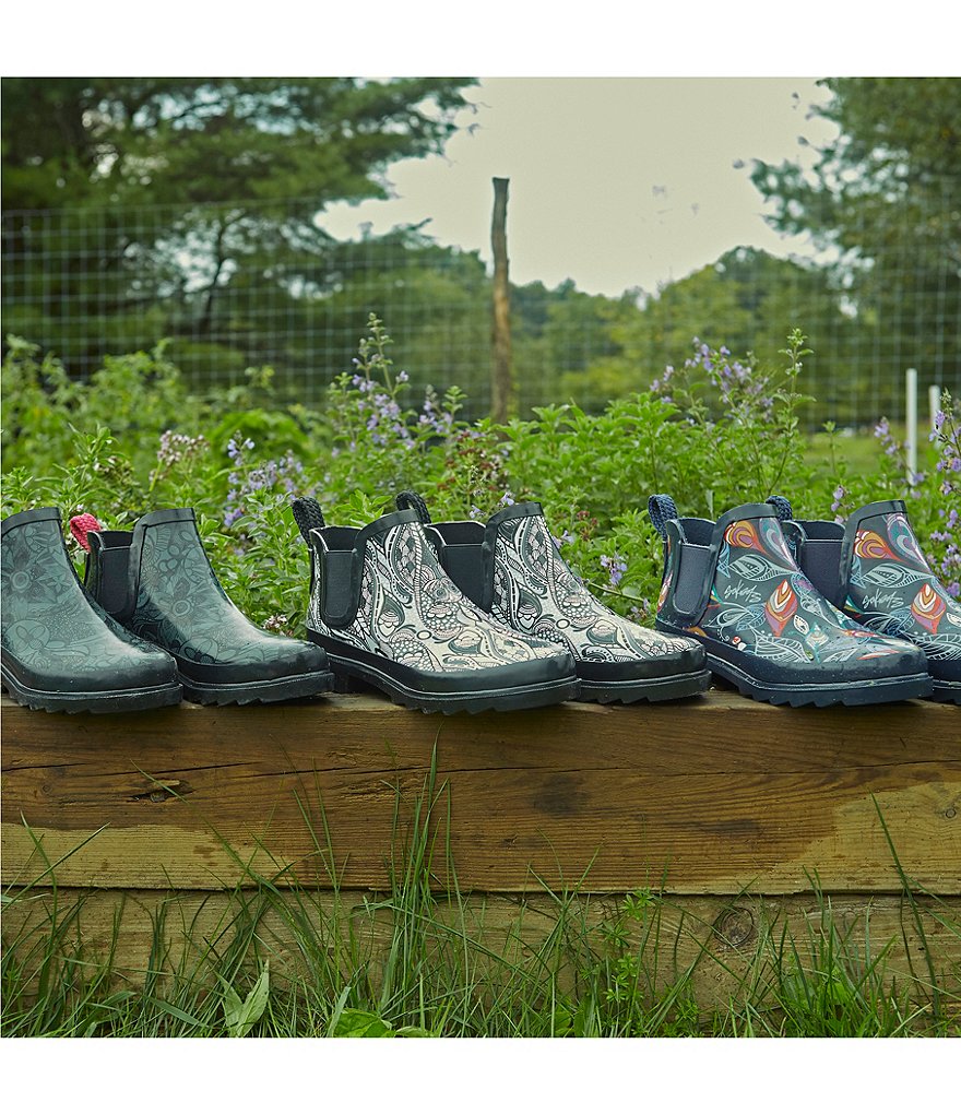Sakroots Rhyme Printed Waterproof Chelsea Rain Booties