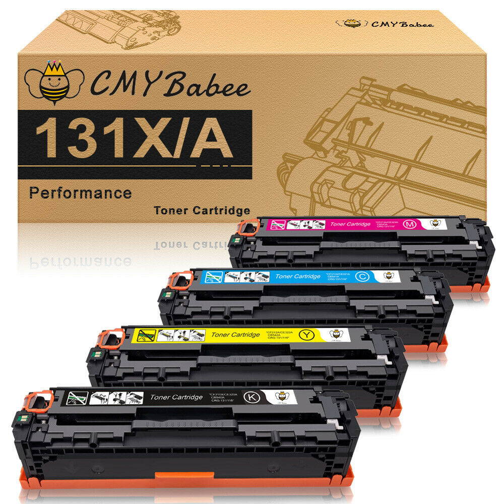 4PK Color Toner for HP CF210A 131A Laserjet Pro 200 M251nw M276nw MFP Printer